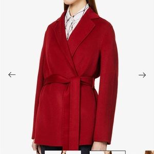 Cashmere coat Joseph size 36. Excellent condition. Burgundy red
